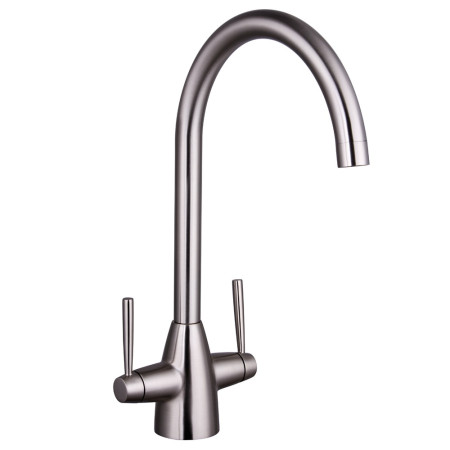 Trisen Roune Brushed Nickel Two Handle Kitchen Tap