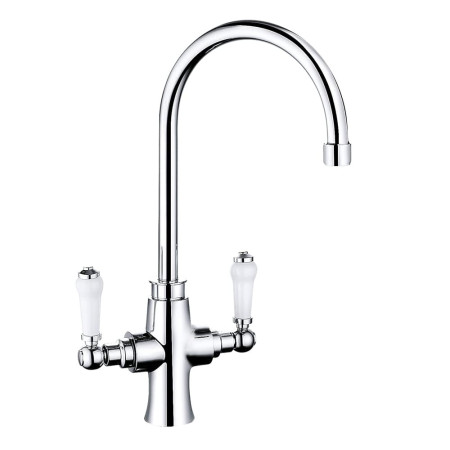 Trisen Rura Chrome Two Handle Traditional Kitchen Tap
