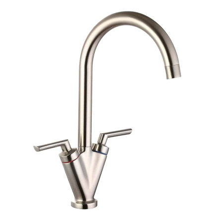 Trisen Starn Brushed Nickel Two Handle Kitchen Tap