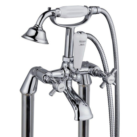 TT207 Trisen Wisley Chrome Freestanding Bath Shower Mixer (2)