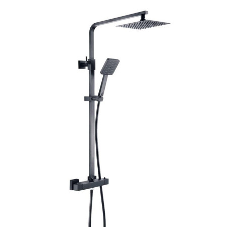 Trisen Zacha Black Square Thermostatic Exposed Shower