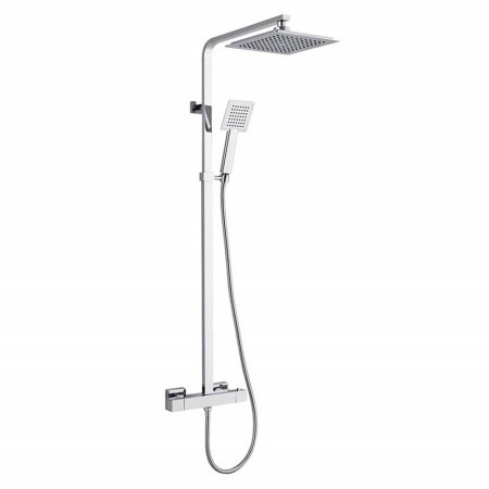Trisen Zacha Chrome Square Thermostatic Exposed Shower