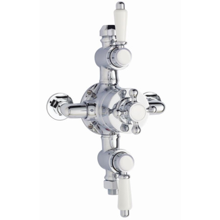 Premier Victorian triple thermostatic shower valve and rigid riser kit