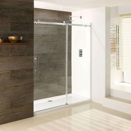 Vanguard Chrome 1600mm Sliding Shower Door