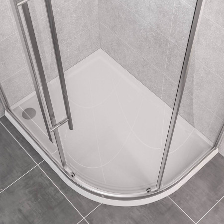 48.1049 Vantage 1000 x 800mm Right Hand Offset Quadrant Shower Tray Lifestyle