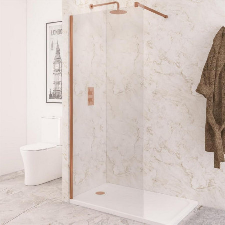 Vantage 2000 8mm Brushed Bronze 760mm Wetroom Panel
