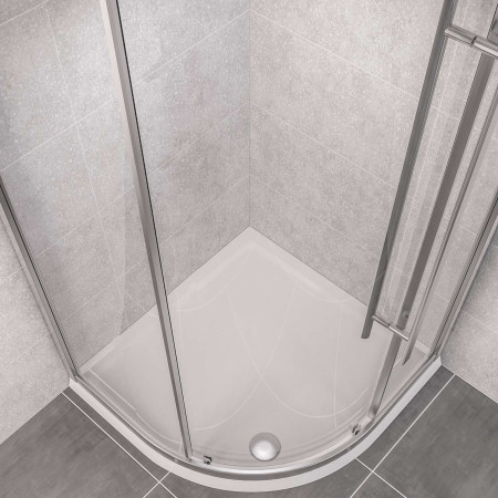 49.0059 Vantage 2000 Chrome 900mm Quadrant Shower Enclosure with Shower Tray