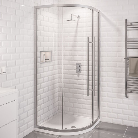 Vantage 2000 Chrome 1000mm Quadrant Shower Enclosure