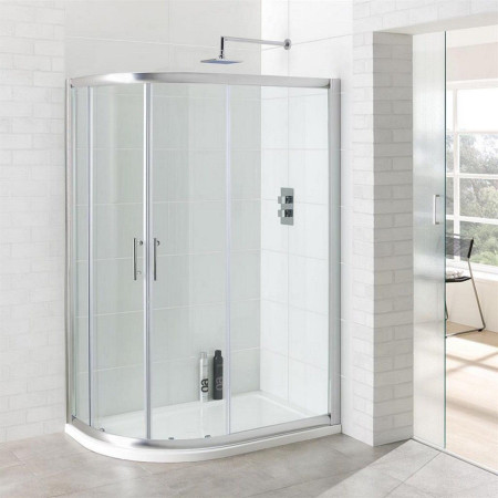 69.0030 Vantage 1000 x 800mm Chrome Offset Quadrant Shower Enclosure Left Hand Fitment