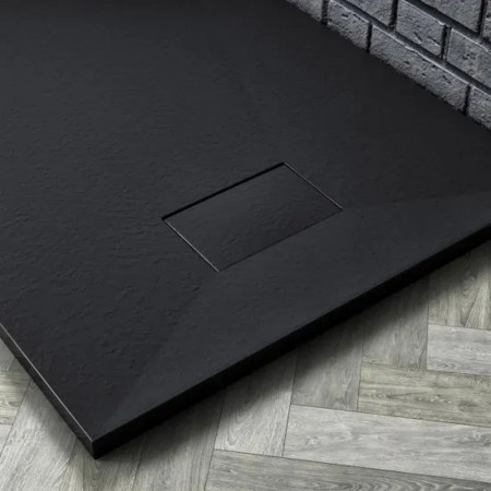 VES08080K Veloce Uno 800 x 800mm Black Square Shower Tray (3)