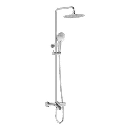 VitrA Aquaheat Bliss 250B Chrome Thermostatic Bar Mixer Shower with Bath Spout
