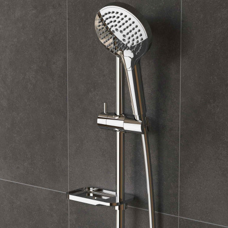 A45743EXP VitrA Bliss Chrome Slide Rail Kit with Three Function Handset Bathroom Setting