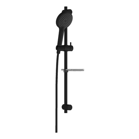 VitrA Bliss Matt Black Slide Rail Kit with Three Function Handset