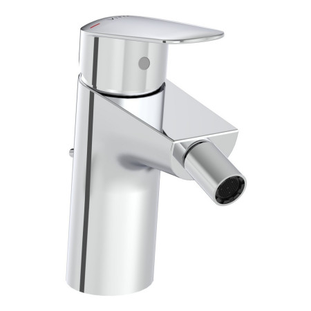 VitrA Flow Round Chrome Bidet Mixer with Pop Up Waste
