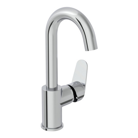 VitrA Flow Round Chrome Swivel Spout Basin Mixer