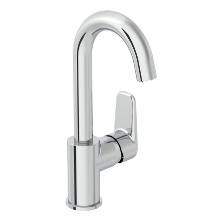 VitrA Flow Soft Chrome Basin Mixer with Swivel Spout