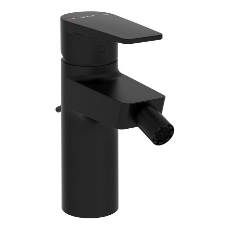 VitrA Flow Square Matt Black Bidet Mixer with Waste