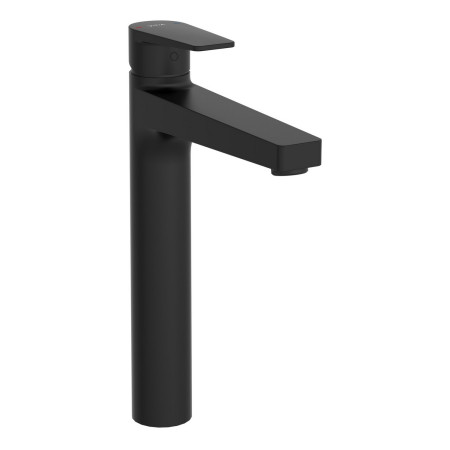 VitrA Flow Square Matt Black Tall Basin Mixer