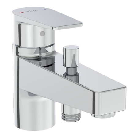 VitrA Flow Square Monobloc Chrome Bath Shower Mixer