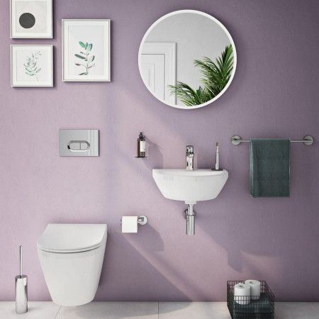 7065L003-0001 VitrA Integra 450mm 1TH Round Wall Hung Basin without Pedestal