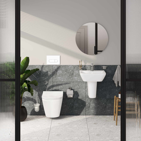 7047L003-0001 VitrA Integra 450mm 1TH Square Wall Hung Basin Lifestyle