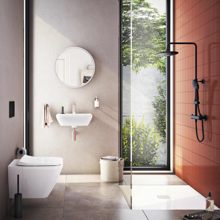 7048L003-0001 VitrA Integra 500mm 1TH Square Wall Hung Basin Lifestyle
