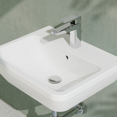 7049L003-0001 VitrA Integra 550mm 1TH Square Wall Hung Basin Lifestyle