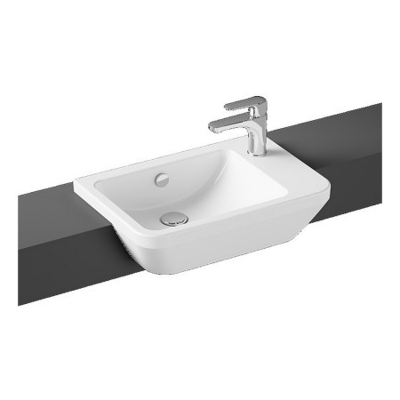 VitrA Integra 550mm Square 1TH Right Hand Semi Recessed Basin