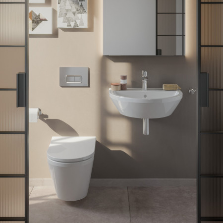7068L003-0001 VitrA Integra 600mm 1TH Round Wall Hung Basin Lifestyle