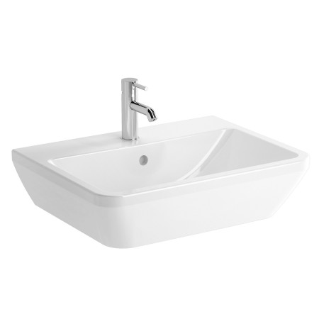 VitrA Integra 650mm 1TH Square Wall Hung Basin