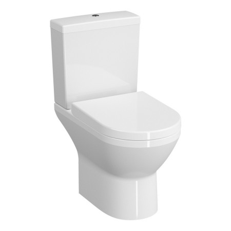 VitrA Integra Round Close Coupled Open Back Rimless WC Pan and Seat