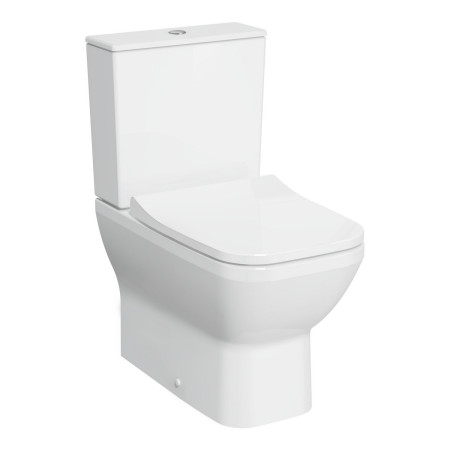 VitrA Integra Square Close Coupled Back to Wall Rimless WC Pan and Seat