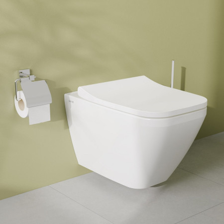 7081B003-0075 VitrA Integra Square Hidden Fix Wall Hung WC Pan and Seat Lifestyle
