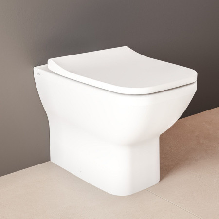 7085B003-0075 VitrA Integra Square Rimless Back to Wall WC Pan and Seat Lifestyle