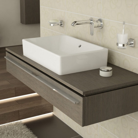 7436B003-0012 VitrA Nuo Square 500mm Countertop Basin Side View