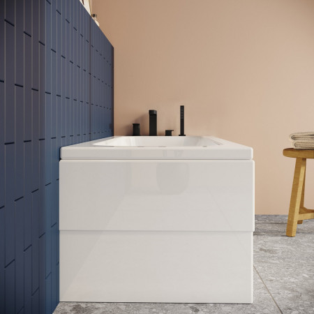 50810001000 VitrA Optima 1600 x 700mm Rectangular Single Ended Bath with End Panel