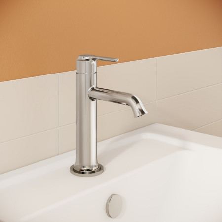 A42880 VitrA Origin Classic Chrome Basin Mixer with Top Handle Lifestyle