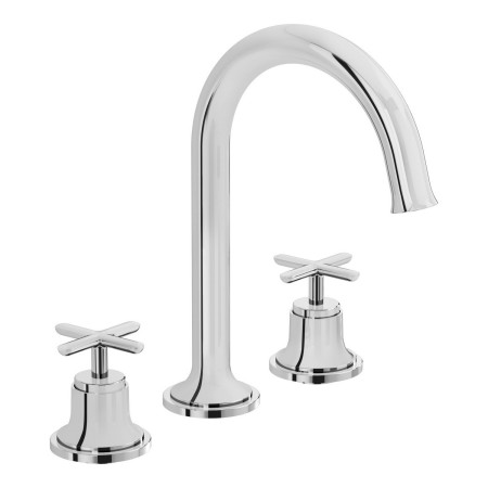 VitrA Origin Classic Deck Mounted 3TH Basin Mixer in Chrome
