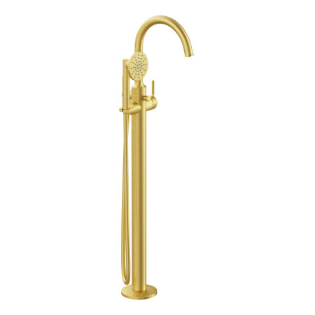 VitrA Origin Classic Freestanding Bath Shower Mixer in Brushed Gold
