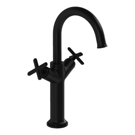 VitrA Origin Classic Tall Basin Mixer in Matt Black