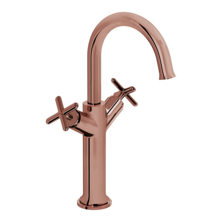VitrA Origin Classic Tall Basin Mixer in Soft Copper