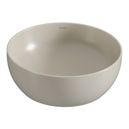 7992B066-0016 VitrA Outline 400mm Round Recycled Countertop Basin in Matt Taupe