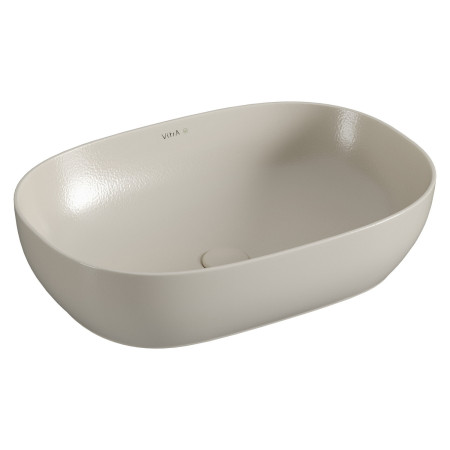 VitrA Outline 600mm Oval Recycled Countertop Basin in Matt Taupe
