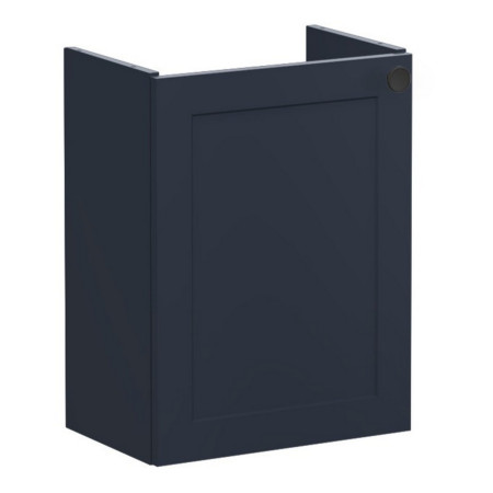 VitrA Root Classic 450mm Matt Dark Blue Wall Hung Left Hand Cloakroom Vanity Unit and Basin