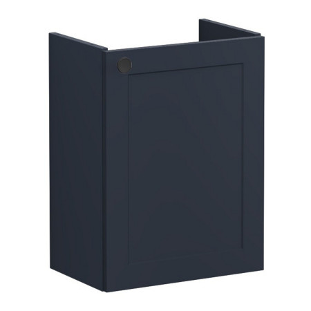 VitrA Root Classic 450mm Matt Dark Blue Wall Hung Right Hand Cloakroom Vanity Unit and Basin