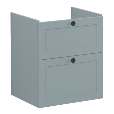 VitrA Root Classic 600mm Matt Fjord Green Wall Hung Vanity Unit and Basin