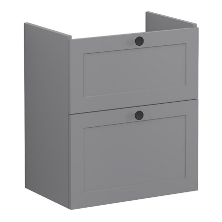 VitrA Root Classic 600mm Matt Grey Wall Hung Slim Vanity Unit and Basin