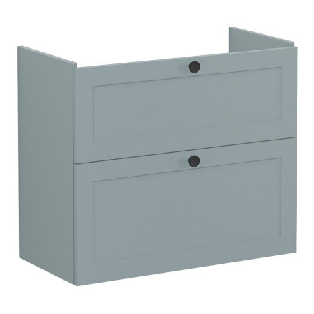 VitrA Root Classic 800mm Matt Fjord Green Wall Hung Slim Vanity Unit and Basin