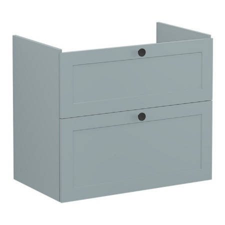 VitrA Root Classic 800mm Matt Fjord Green Wall Hung Vanity Unit and Basin
