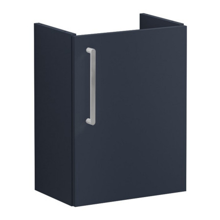 VitrA Root Flat 450mm Matt Dark Blue Right Hand Wall Hung Cloakroom Vanity Unit and Basin
